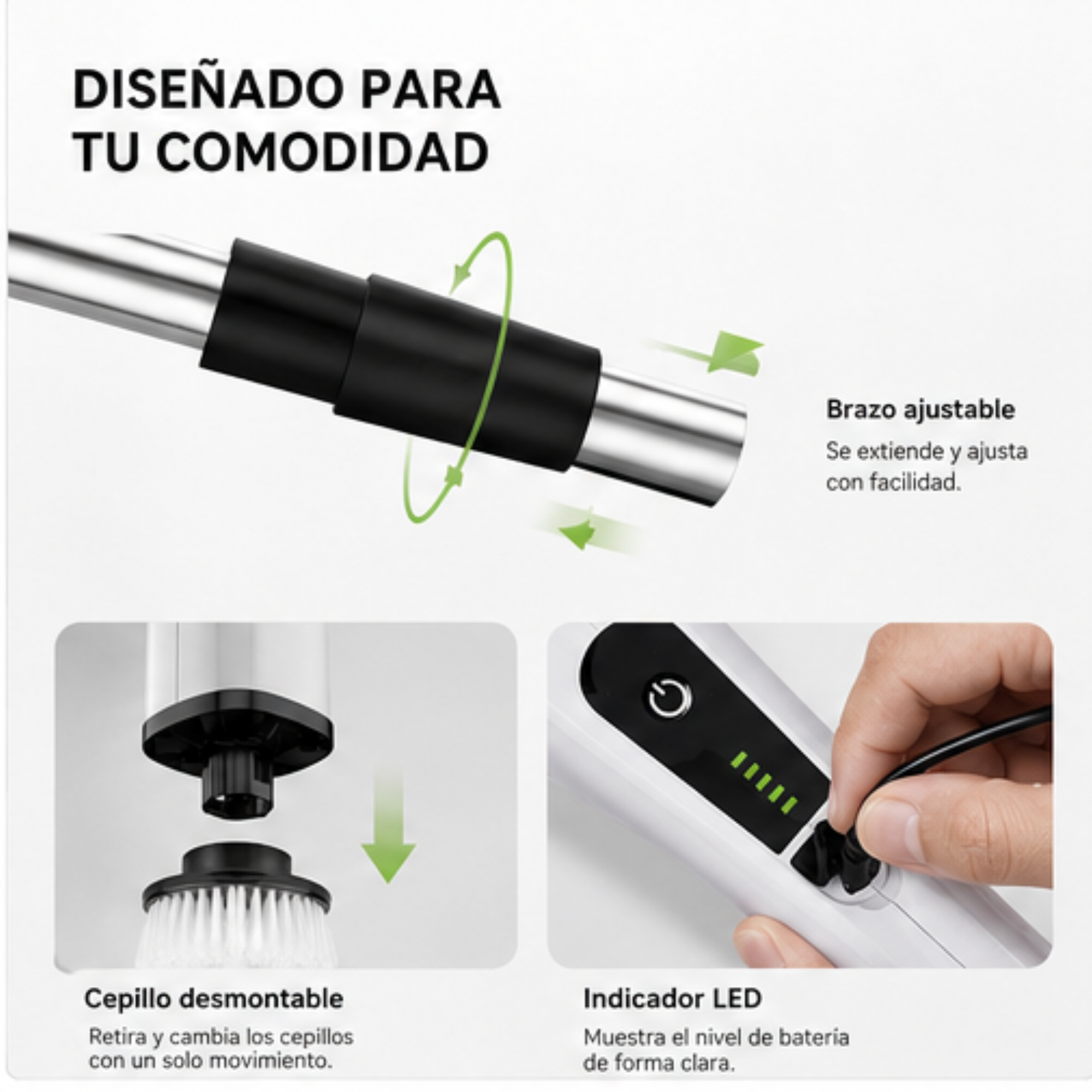 SpinPro 8X - Cepillo de Limpieza 8 en 1