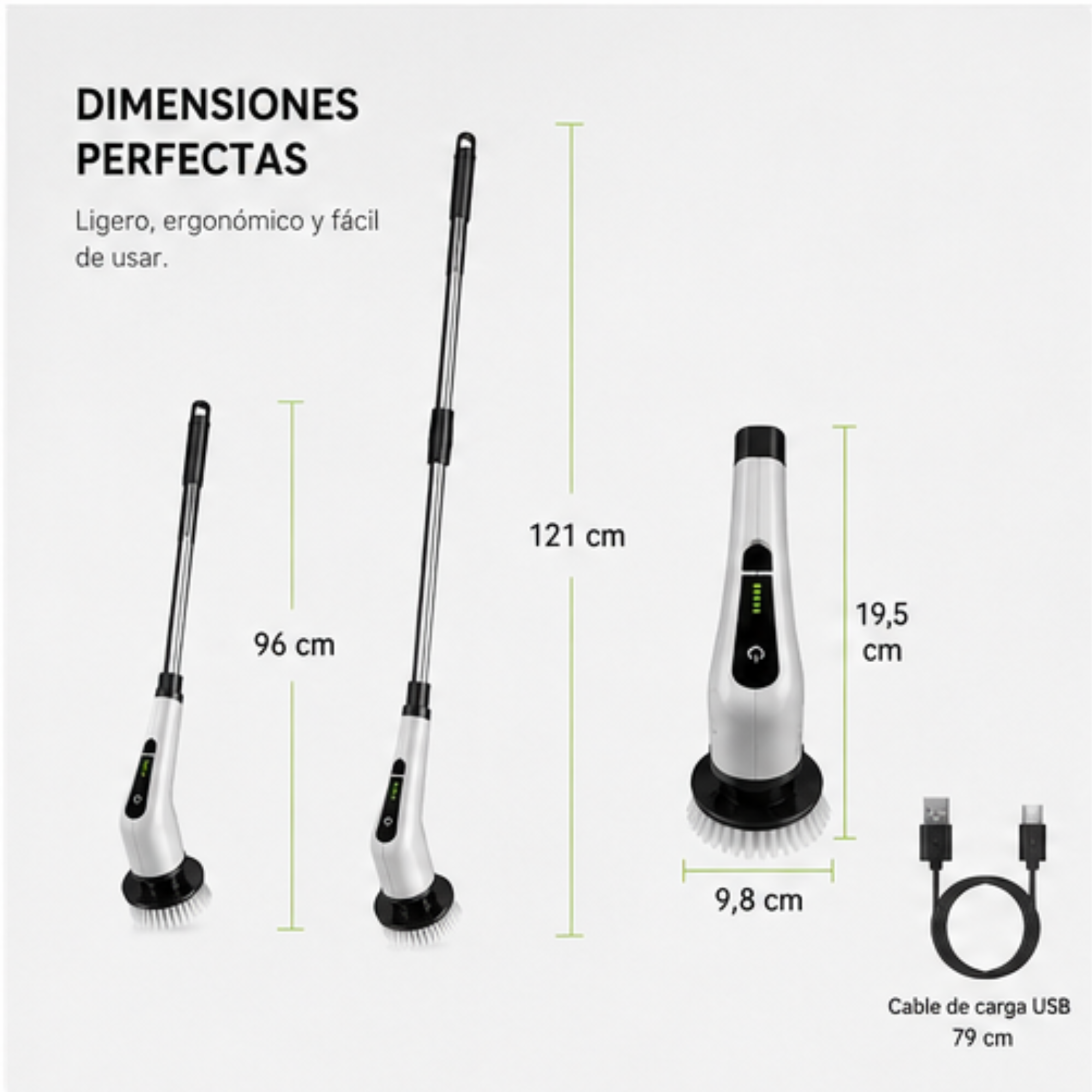 SpinPro 8X - Cepillo de Limpieza 8 en 1